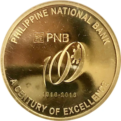 Medal - Philippine National Bank 100th Year Anniversary front