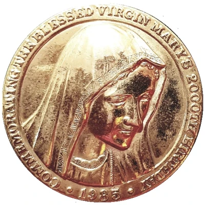 Medal - Philippine Numismatic and Antiquarian Society Commemorating the Blessed Virgin Mary's 2000th Birthday front