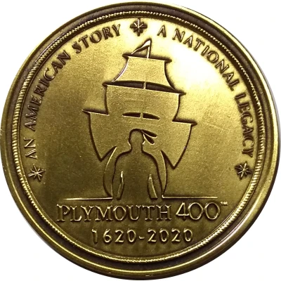 Medal - Plymouth 400th Anniversary back