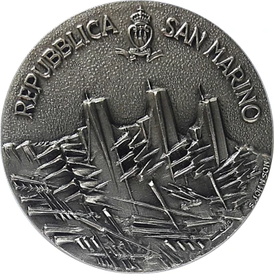 Medal - President Francesco Cossiga's visit to San Marino on 11-12 June front