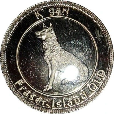 Medal - QLD - Fraser Island - Dingo (Tourist Souvenir) ND front