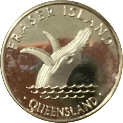 Medal - QLD - Fraser Island - Whale (Tourist Souvenir) ND front