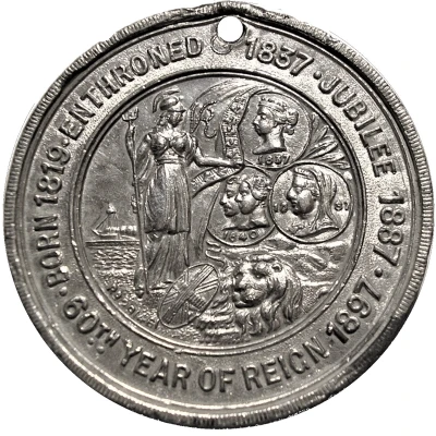 Medal - Queen Empress Victoria Diamond Jubilee back