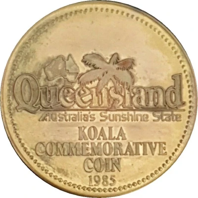 Medal - Queensland Souvenir Dollar Tourist Souvenir front