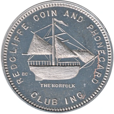 Medal - Redcliffe Coin and Phonecard Club 20 Years front