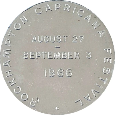 Medal - Rockhampton Capricana Festival Australian Numismatic Society back