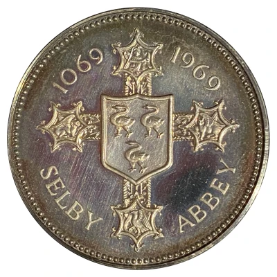 Medal - Royal Visit for 900th Anniversary of Selby Abbey back