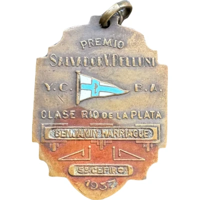 Medal - Sailing regatta award medal back