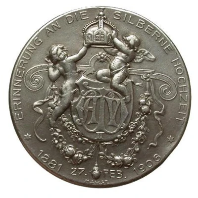 Medal - Silver wedding Wilhelm II and Auguste Victoria back