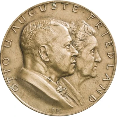 Medal - Silver wedding of Otto and Auguste Friedland front