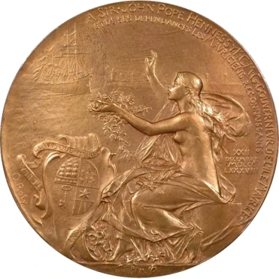 Medal - Sir John Pope Hennessy back