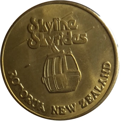 Medal - Skyline Skyrides Rotarua (Tourist Dollar Souvenir) ND front