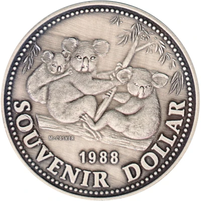 Medal - Souvenir Dollar Australia's Bicentenary back