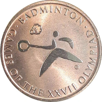 Medal - Sporting Pictograms Sydney 2000 Olympics; Badminton ND front