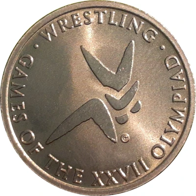 Medal - Sporting Pictograms Sydney 2000 Olympics; Wrestling ND front