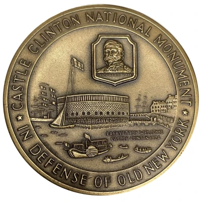Medal - Statue of Liberty Centennial Castle Clinton back