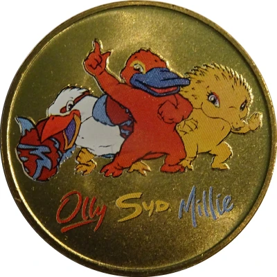 Medal - Sydney 2000 Olympic Games Mascots Olly, Millie and Syd back