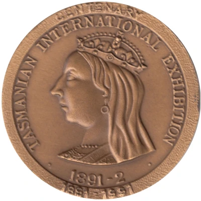 Medal - Tasmanian International Exhibition Centenary front