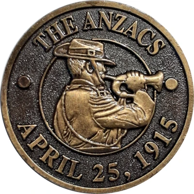 Medal - The ANZACS (Lest We Forget) ND front