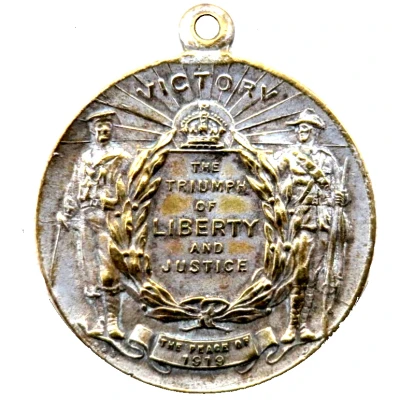 Medal - The Peace of 1919 Stokes; Silvered Bronze back