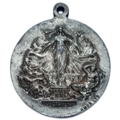 Medal - The Peace of 1919 Stokes; White Metal front