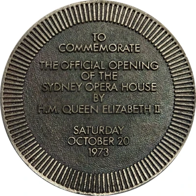 Medal - The Sydney Opera House Opened 20/10/ back