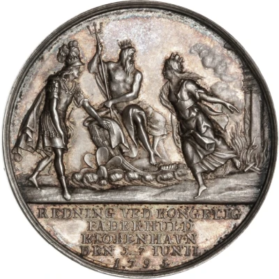 Medal - The fire of Copenhagen Silver back