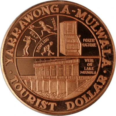 Medal - Tourist Dollar (Lake Mulwala - New South Wales; Tourist Souvenir) ND back