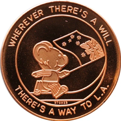 Medal - Tourist Dollar Willy - There's a Way to L.A.; Tourist Souvenir ND front