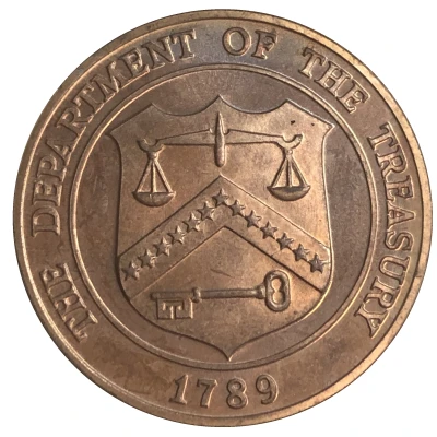 Medal - United States Treasury Building ND back