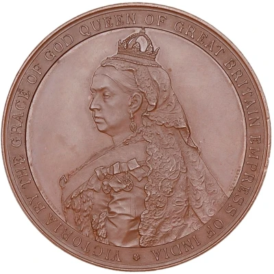 Medal - Victoria 70th Birthday; bronze front