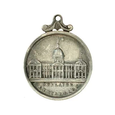 Medal - Victoria Adelaide Exhibition; silver, 23mm back