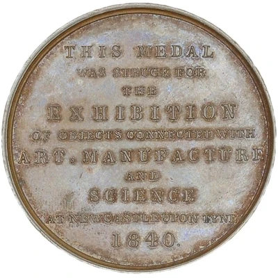 Medal - Victoria Arts, Manufacture and Science Exhibition; bronze back