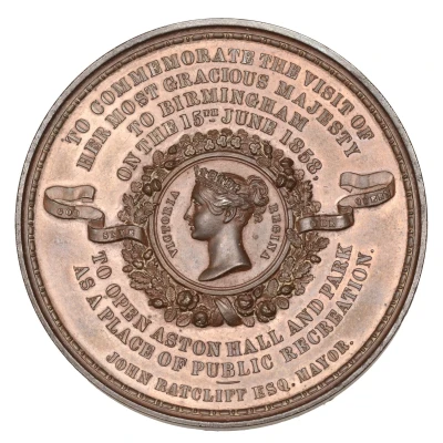 Medal - Victoria Aston Hall; J. Moore, bronze front