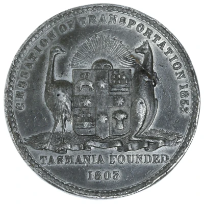 Medal - Victoria Cessation of Transportation; Tasmania back