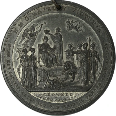 Medal - Victoria Coronation Map of the British Isles front