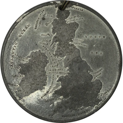 Medal - Victoria Coronation Map of the British Isles back