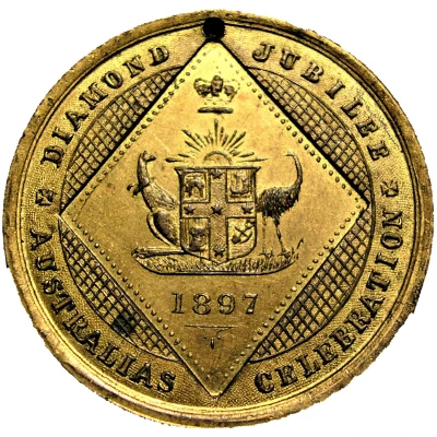 Medal - Victoria Diamond Jubilee - Australia Celebration back