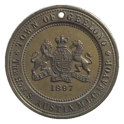 Medal - Victoria Diamond Jubilee; Geelong back