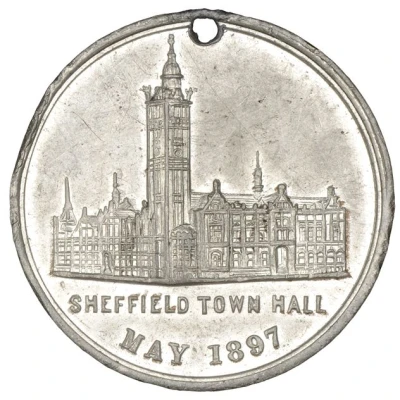 Medal - Victoria Diamond Jubilee; Sheffield Town Hall back