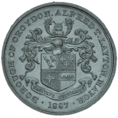 Medal - Victoria Golden Jubilee; Croydon back