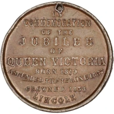 Medal - Victoria Golden Jubilee; Lincoln back