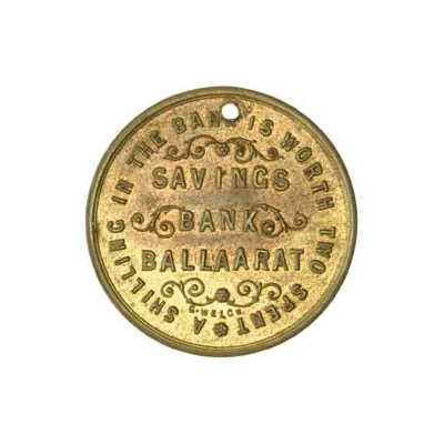 Medal - Victoria Golden Jubilee; Savings Bank Ballaarat back