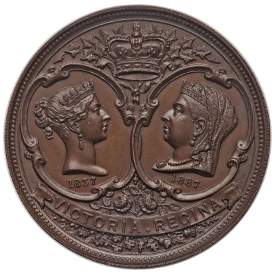 Medal - Victoria Golden Jubilee; bronze, 44mm front