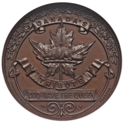 Medal - Victoria Golden Jubilee; bronze, 44mm back