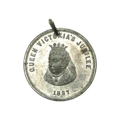 Medal - Victoria Golden Jubilee; white metal front