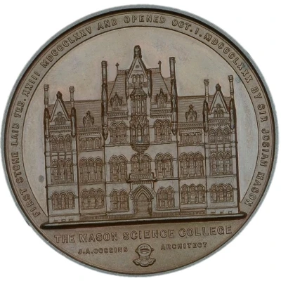 Medal - Victoria Mason Science College back