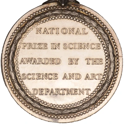 Medal - Victoria National Prize in Science; silver back