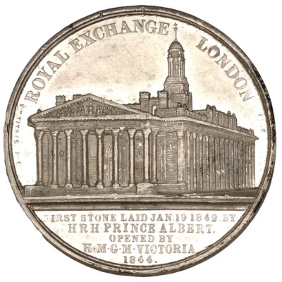 Medal - Victoria Royal Exchange; Allen & Moore, 38mm back