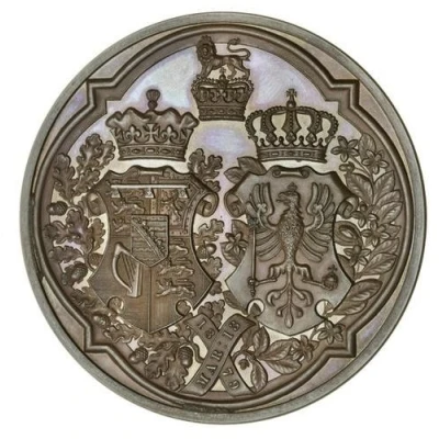 Medal - Victoria Royal Wedding; bronze back
